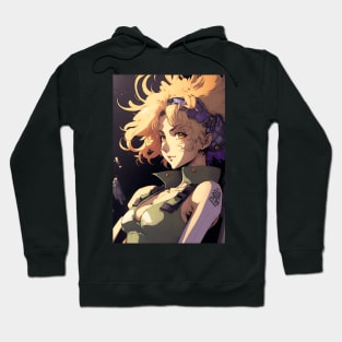 Anime Girl Space Bounty Hunter with Bandana Hoodie